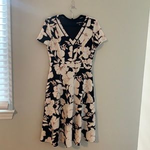 Karl Lagerfeld Floral Print Short Sleeve Dress